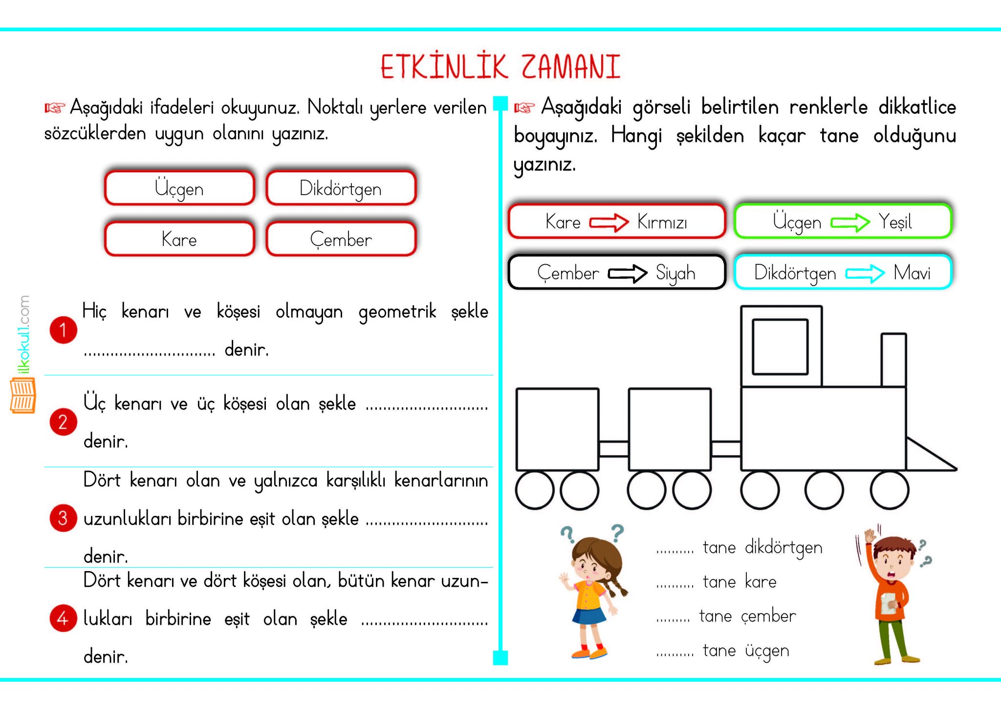 S N F Geometrik Ekiller Konu Anlat M Ve Etkinlikler S N F