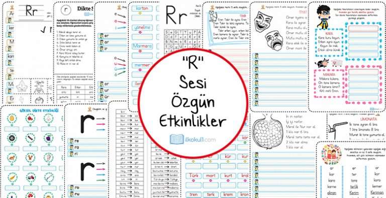 Dik Temel Harfler R Sesi Etkinlikleri