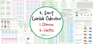 4. Sınıf Günlük Ödevler 1. Dönem 6. Hafta