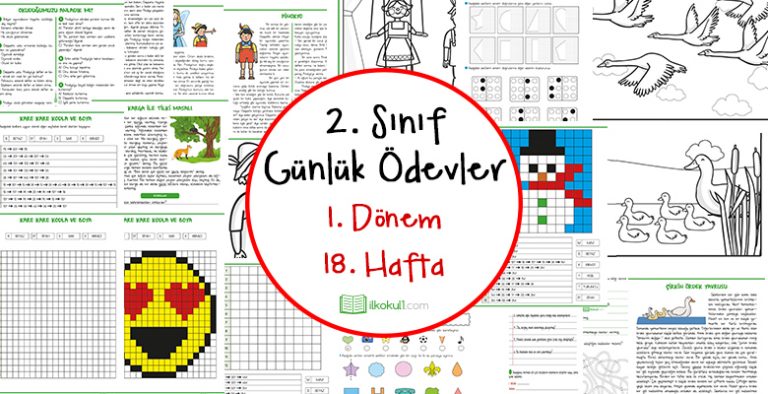 2 Sinif Gunluk Odevler 1 Donem 18 Hafta