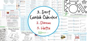 3. Sınıf Günlük Ödevler 2. Dönem 5. Hafta