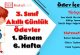 3. Sınıf Günlük Ödevler 1. Dönem 6. Hafta