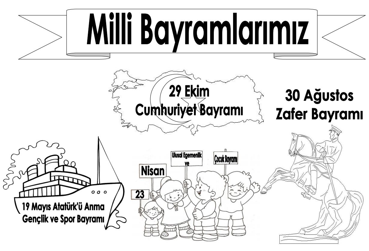 Cumhuriyet Bayrami Boyamasayfasi 26 Sinif Ogretmenleri Icin