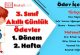 3. Sınıf Günlük Ödevler 1. Dönem 2. Hafta