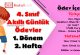 4. Sınıf Günlük Ödevler 1. Dönem 2. Hafta