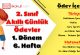 2. Sınıf Günlük Ödevler 1. Dönem 6. Hafta