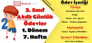 2. Sınıf Günlük Ödevler 1. Dönem 7. Hafta