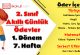 2. Sınıf Günlük Ödevler 1. Dönem 7. Hafta