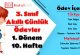 3. Sınıf Günlük Ödevler 1. Dönem 10. Hafta