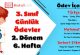 3. Sınıf Günlük Ödevler 2. Dönem 6. Hafta