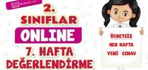 2. Sınıflar -7. Hafta Genel Değerlendirme Testi-