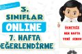 3. Sınıflar -7. Hafta Genel Değerlendirme Testi-