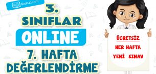 3. Sınıflar -7. Hafta Genel Değerlendirme Testi-