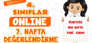 4. Sınıflar -7. Hafta Değerlendirme Testi-