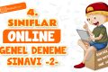 4. Sınıflar -Genel Değerlendirme Testi 2-