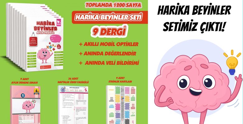 ilkokul1.com Yayınları Harika Beyinler Setimiz Çıktı!