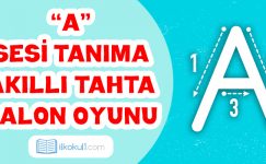 “A” Sesi Tanıma Akıllı Tahta Balon Patlatma Oyunu