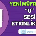 2024-2025 Yeni Müfredat -U Sesi Etkinlikleri-